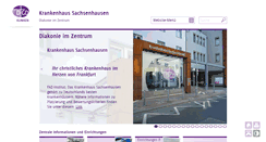Desktop Screenshot of krankenhaus-sachsenhausen.de